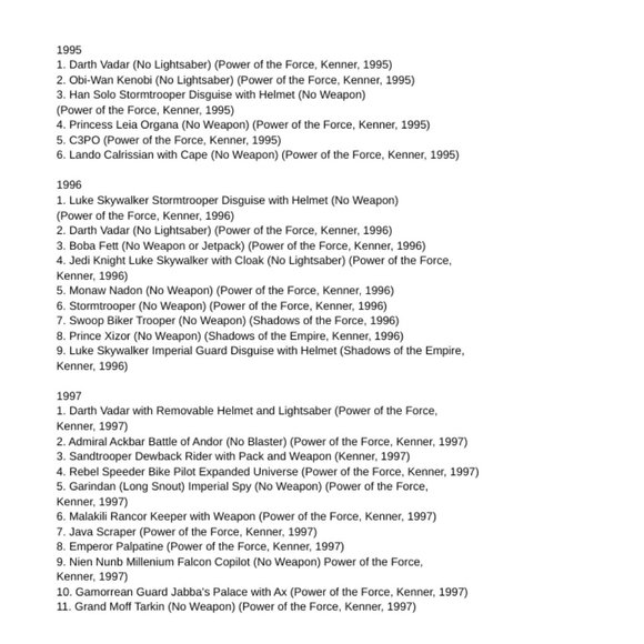 Star Wars Vintage Action Figures Lot of 35 Loose 1995 Kenner to 2004 Hasbro - Picture 12 of 13